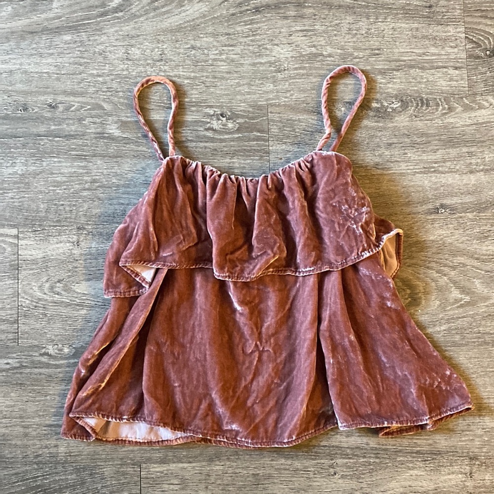 Adorable Madewell Pink Velvet Tank Size Small